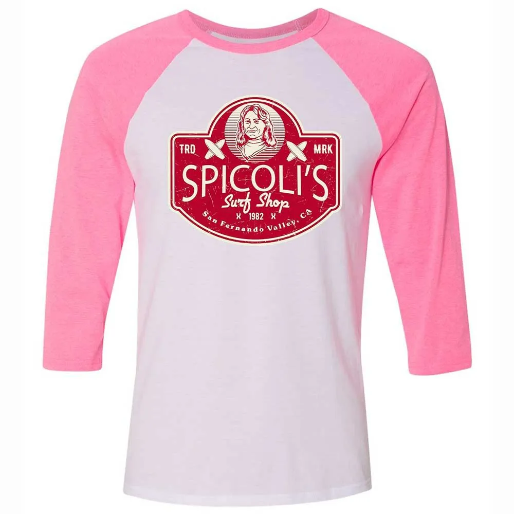 Unisex 3/4 Baseball Tee - WARP5K7X - White/Neon Pink - 12