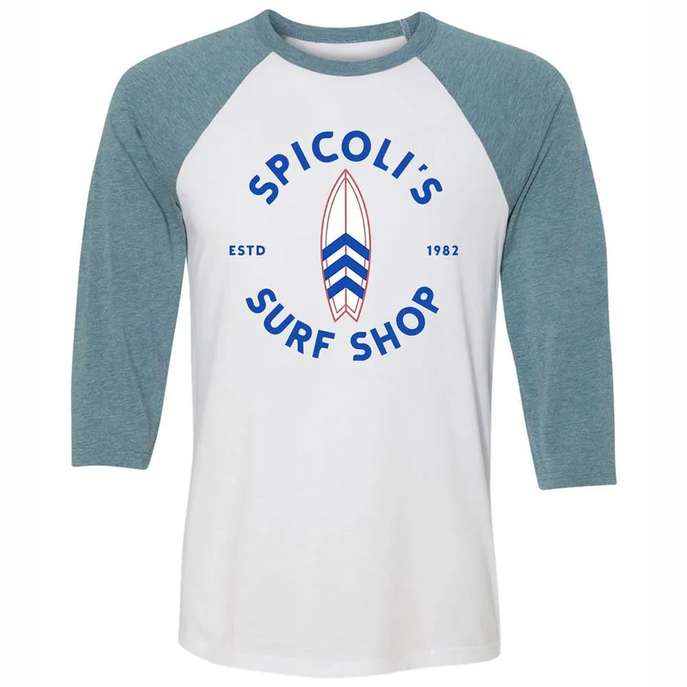 Unisex 3/4 Baseball Tee - BATZ13VA - White/Denim - 3