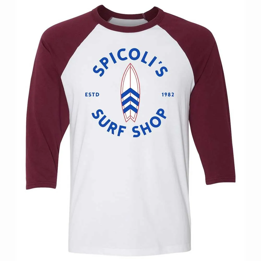 Unisex 3/4 Baseball Tee - BATZ13VA - White/Maroon - 7