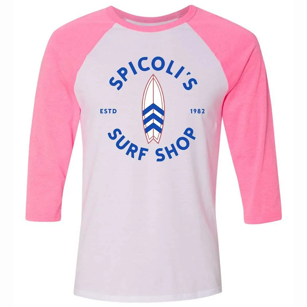 Unisex 3/4 Baseball Tee - BATZ13VA - White/Neon Pink - 12