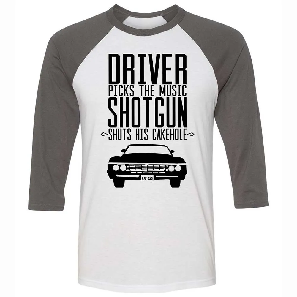 Unisex 3/4 Baseball Tee - 1REKP6VB - White/Asphalt - 2
