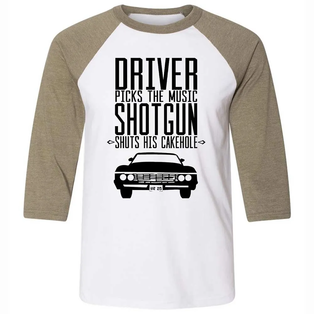 Unisex 3/4 Baseball Tee - 1REKP6VB - White/Heather Olive - 4
