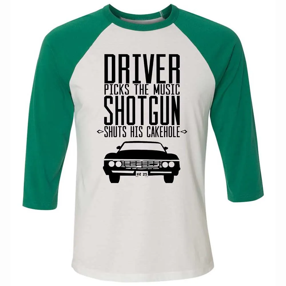 Unisex 3/4 Baseball Tee - 1REKP6VB - White/Kelly - 6