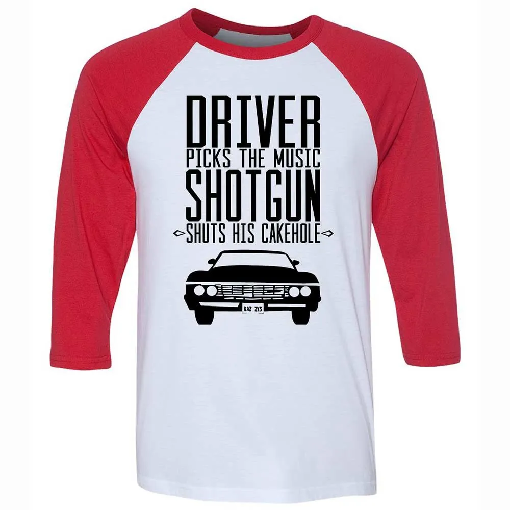 Unisex 3/4 Baseball Tee - 1REKP6VB - White/Red - 9