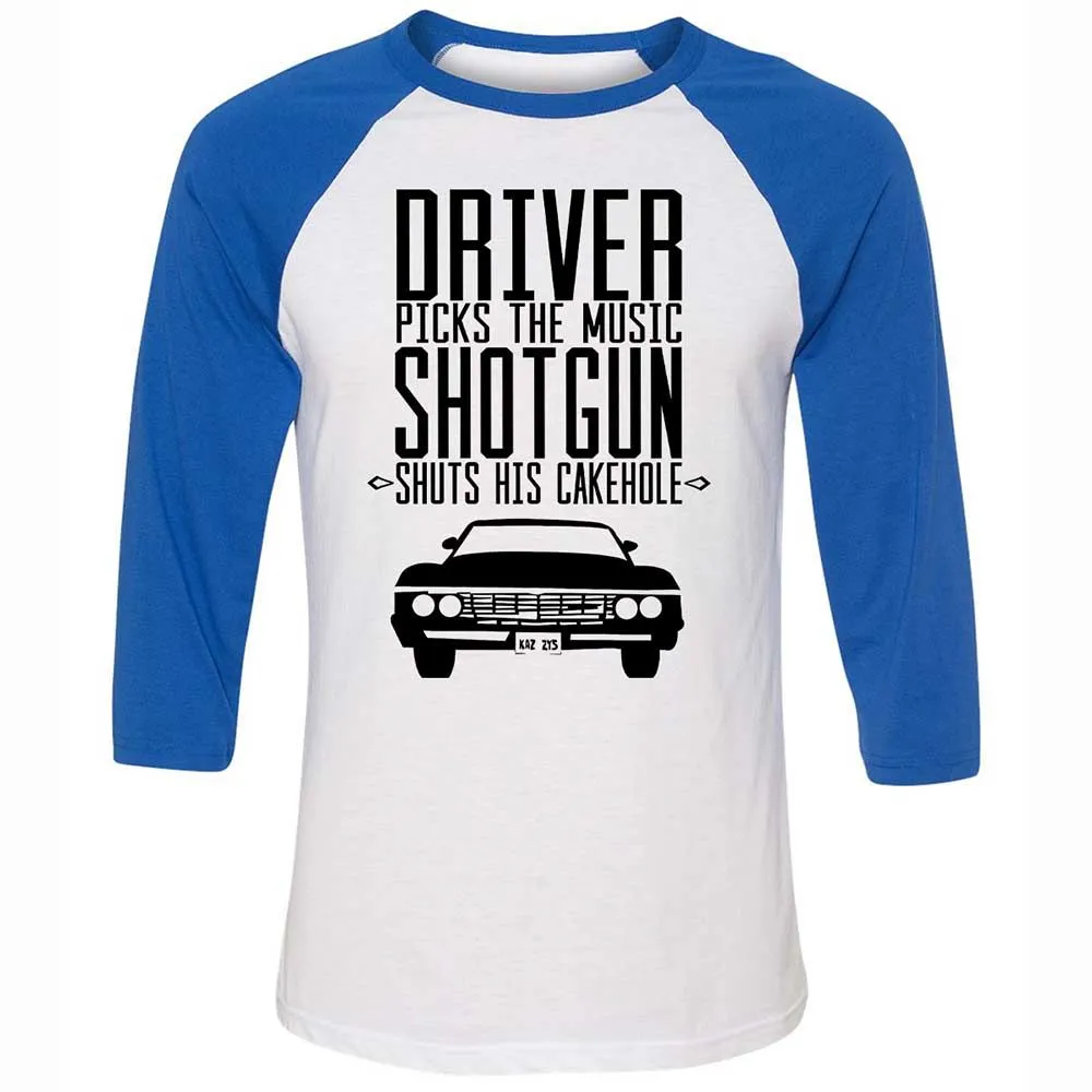 Unisex 3/4 Baseball Tee - 1REKP6VB - White/True Royal - 10