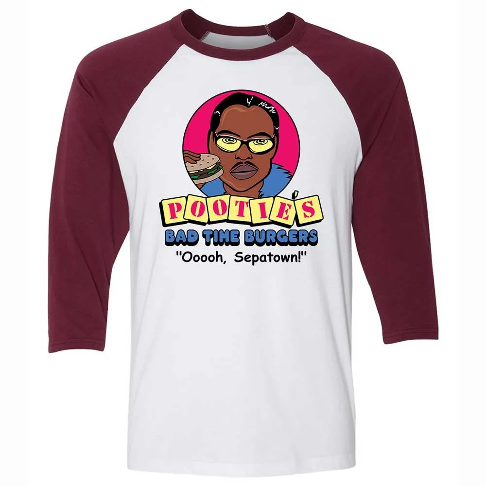 Pootie's Bad Time Burgers - White/Maroon - 7