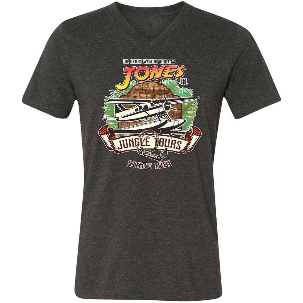 Unisex V-Neck T-Shirt - XFB63LYB - Dark Grey Heather - 8