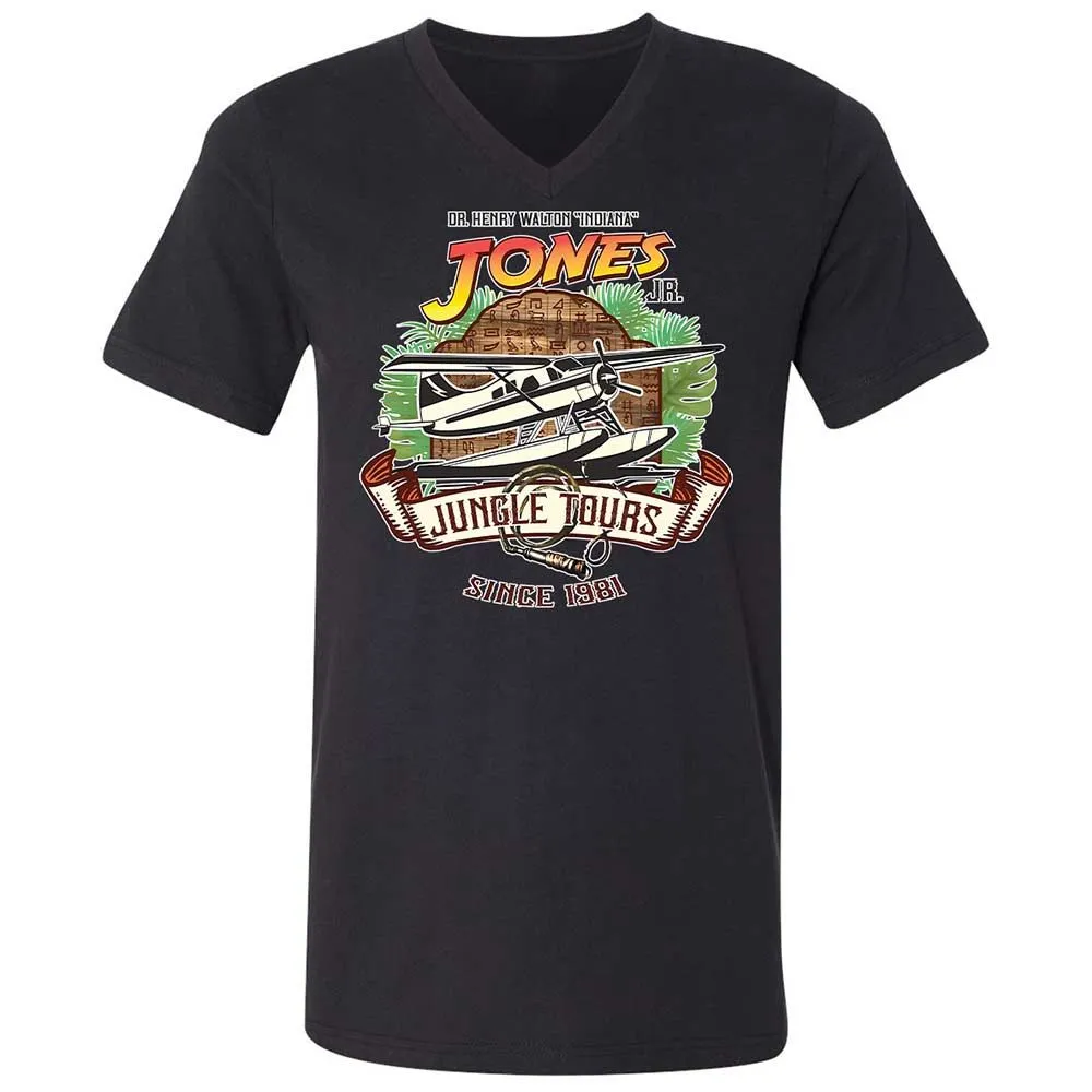 Unisex V-Neck T-Shirt - XFB63LYB - Black - 11