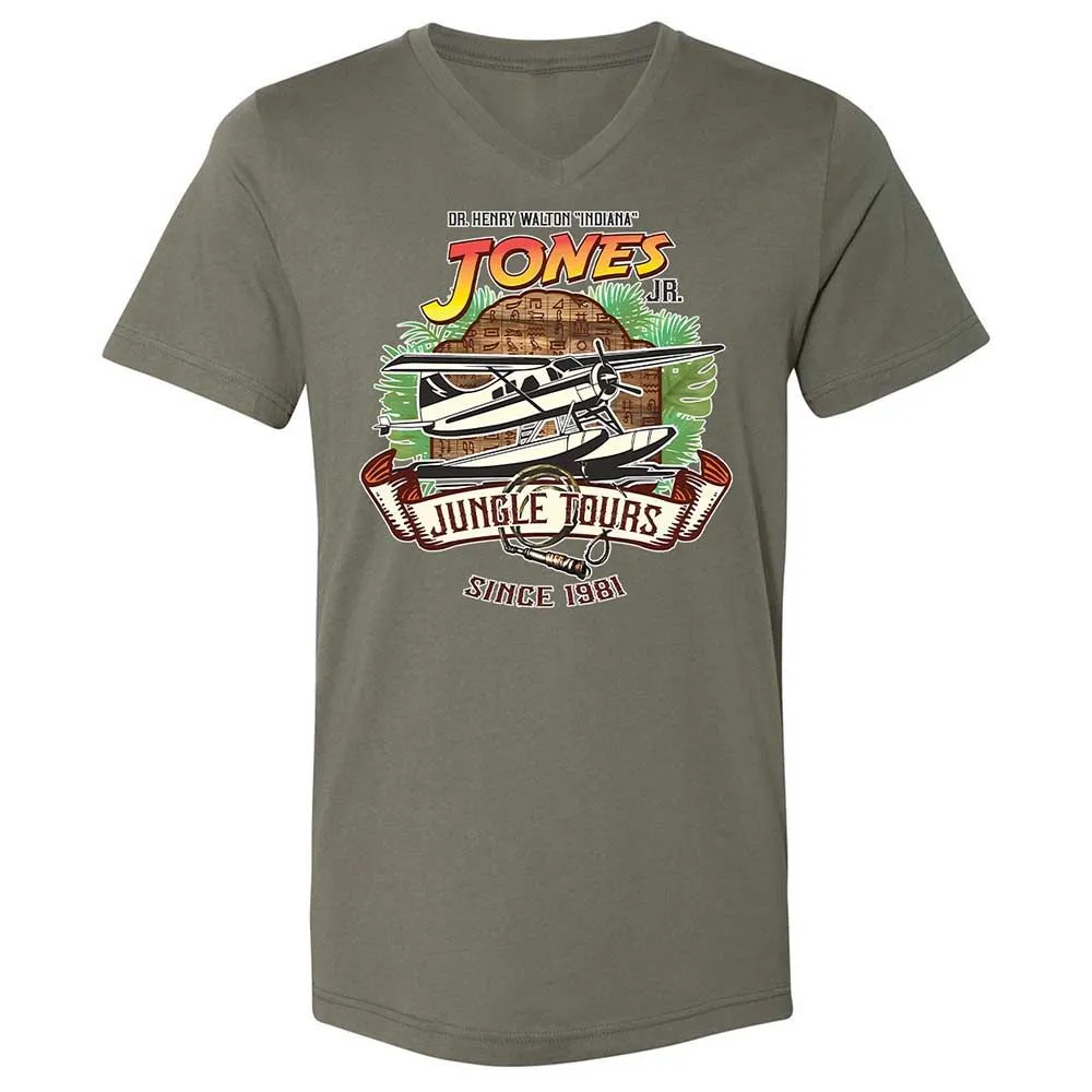 Unisex V-Neck T-Shirt - XFB63LYB - Military Green - 15
