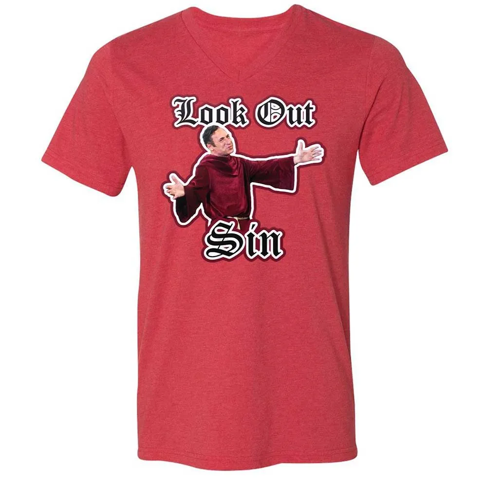 Unisex V-Neck T-Shirt - 779LZF8Z - Heather Red - 6