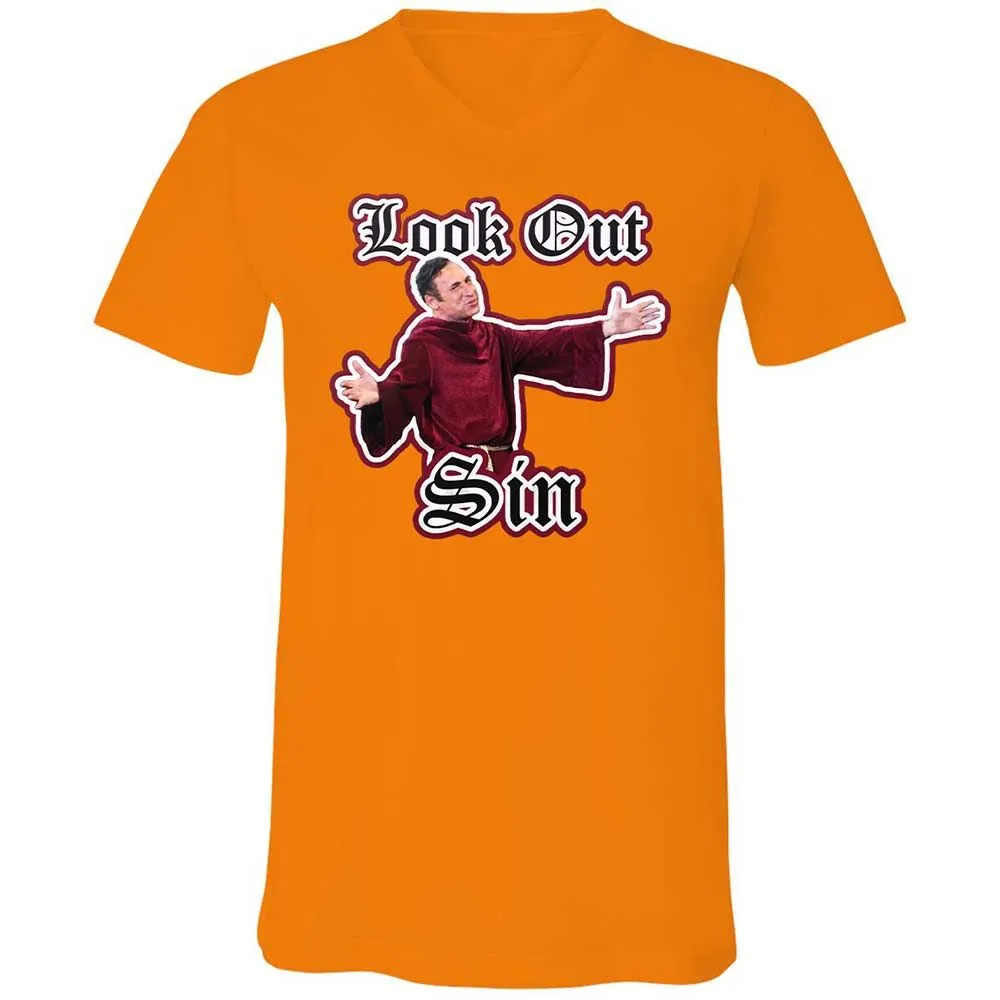 Unisex V-Neck T-Shirt - 779LZF8Z - Orange - 7