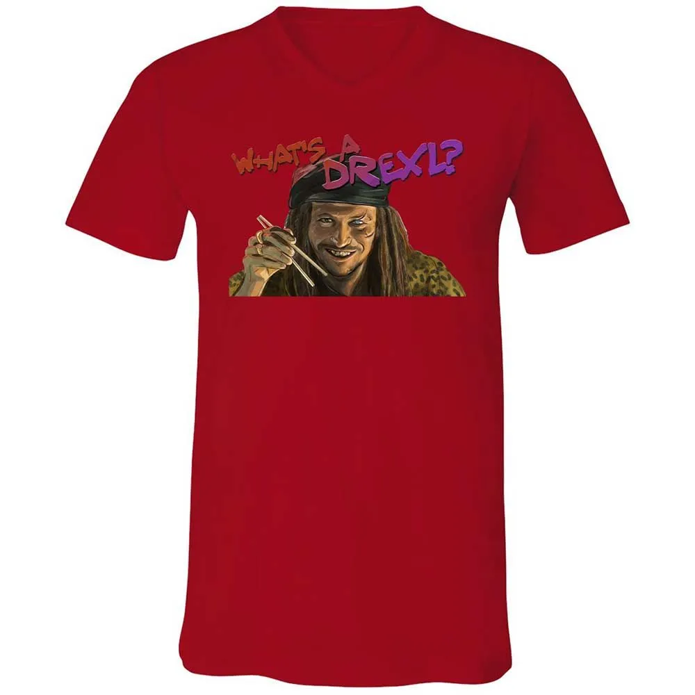 Unisex V-Neck T-Shirt - DQDPEFYW - Red - 5