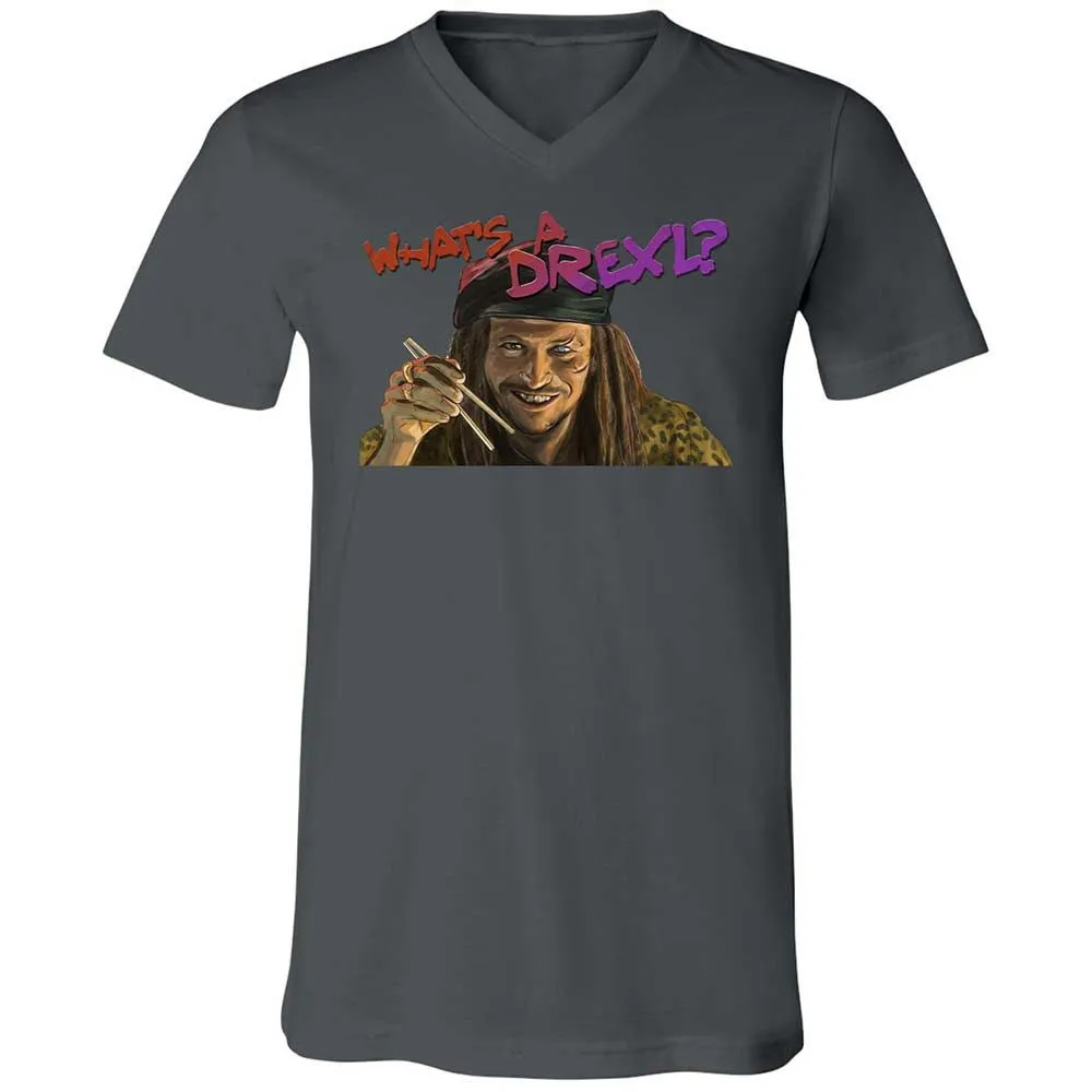 Unisex V-Neck T-Shirt - DQDPEFYW - Asphalt - 16