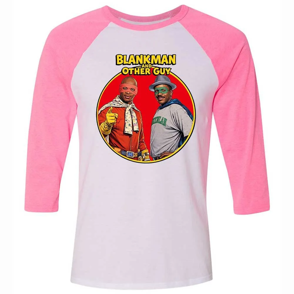 Unisex 3/4 Baseball Tee - J21ELMQ5 - White/Neon Pink - 12