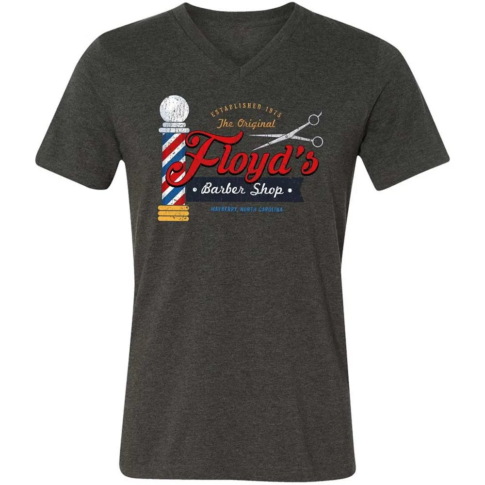 Unisex V-Neck T-Shirt - 9NQY7WGG - Dark Grey Heather - 8