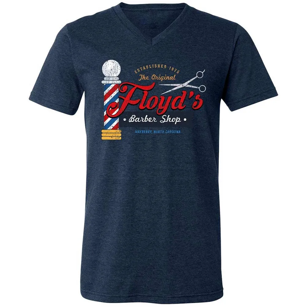 Unisex V-Neck T-Shirt - 9NQY7WGG - Heather Navy - 13
