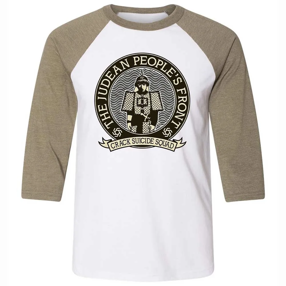 Unisex 3/4 Baseball Tee - V3C4E8G6 - White/Heather Olive - 4