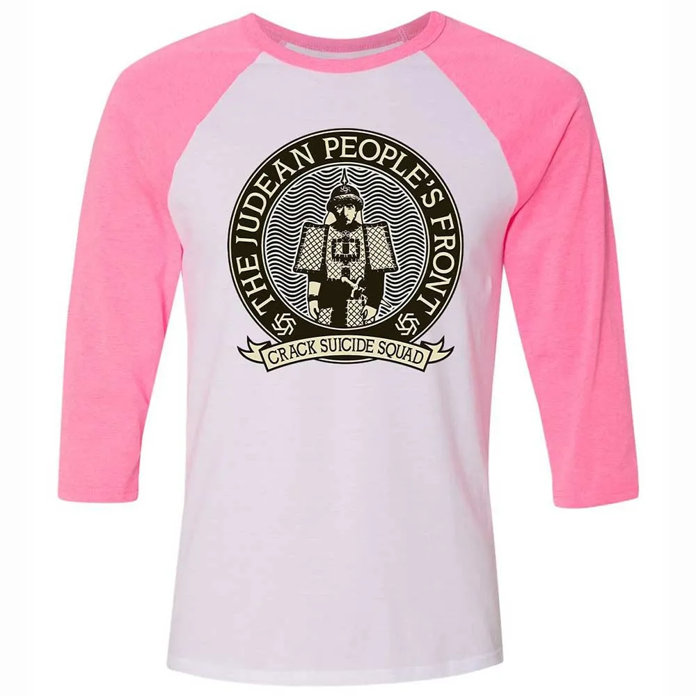 Unisex 3/4 Baseball Tee - V3C4E8G6 - White/Neon Pink - 12