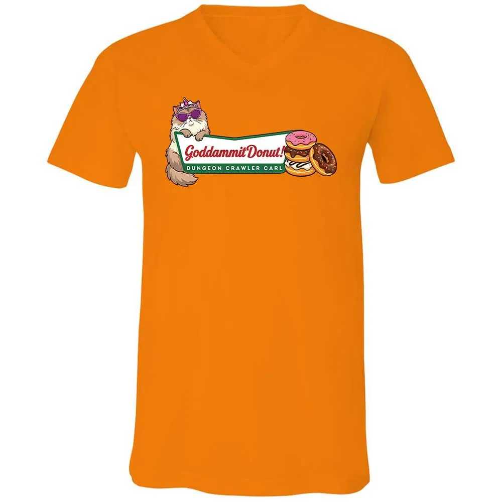 Unisex V-Neck T-Shirt - 1D8E95F4 - Orange - 7