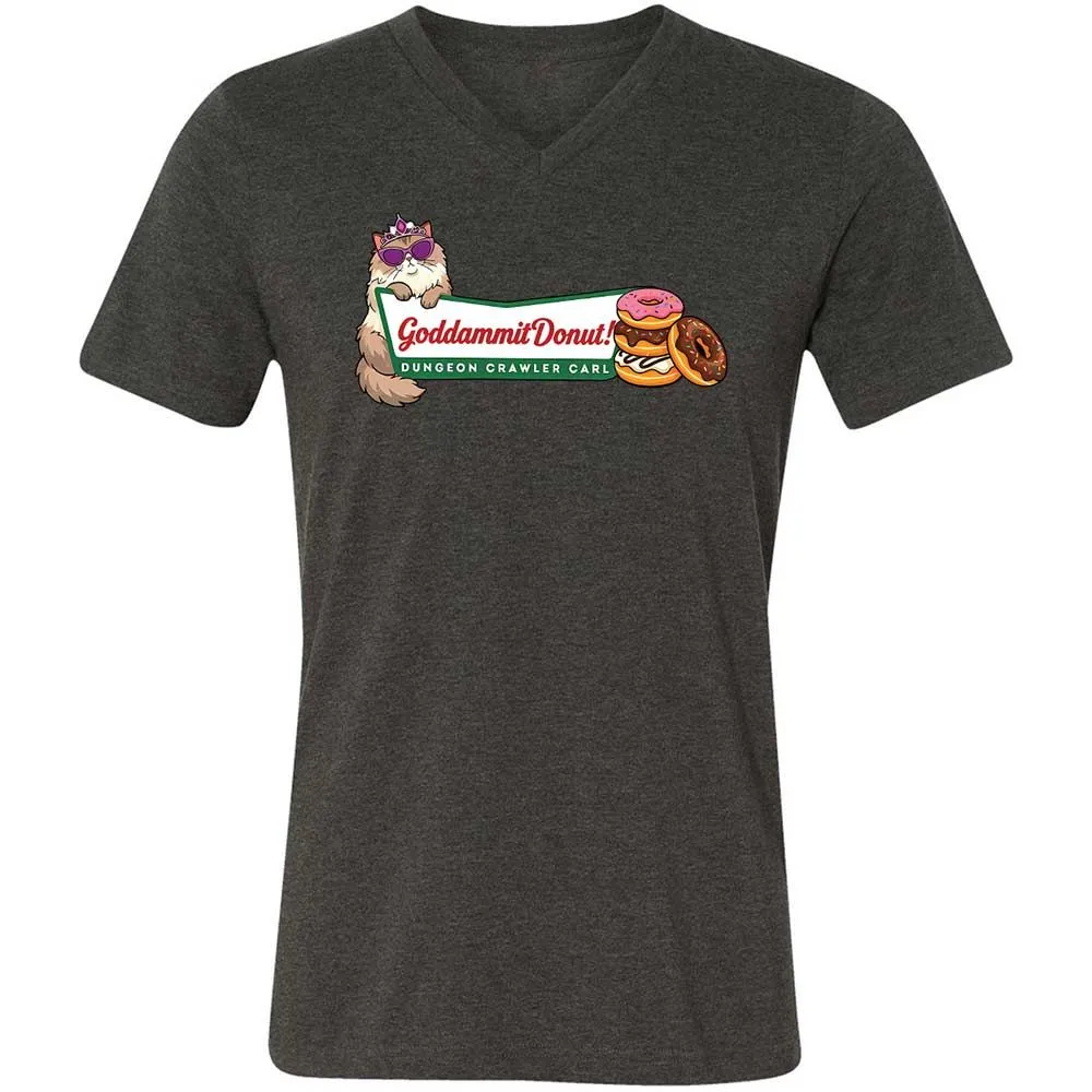 Unisex V-Neck T-Shirt - 1D8E95F4 - Dark Grey Heather - 8
