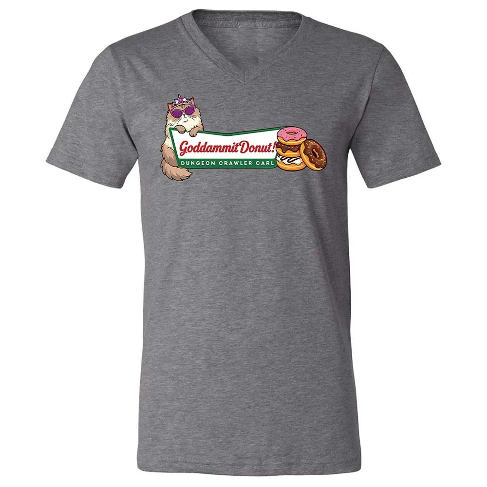 Unisex V-Neck T-Shirt - 1D8E95F4 - Deep Heather - 9