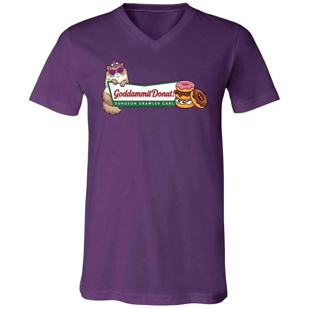 Unisex V-Neck T-Shirt - 1D8E95F4 - Team Purple - 10