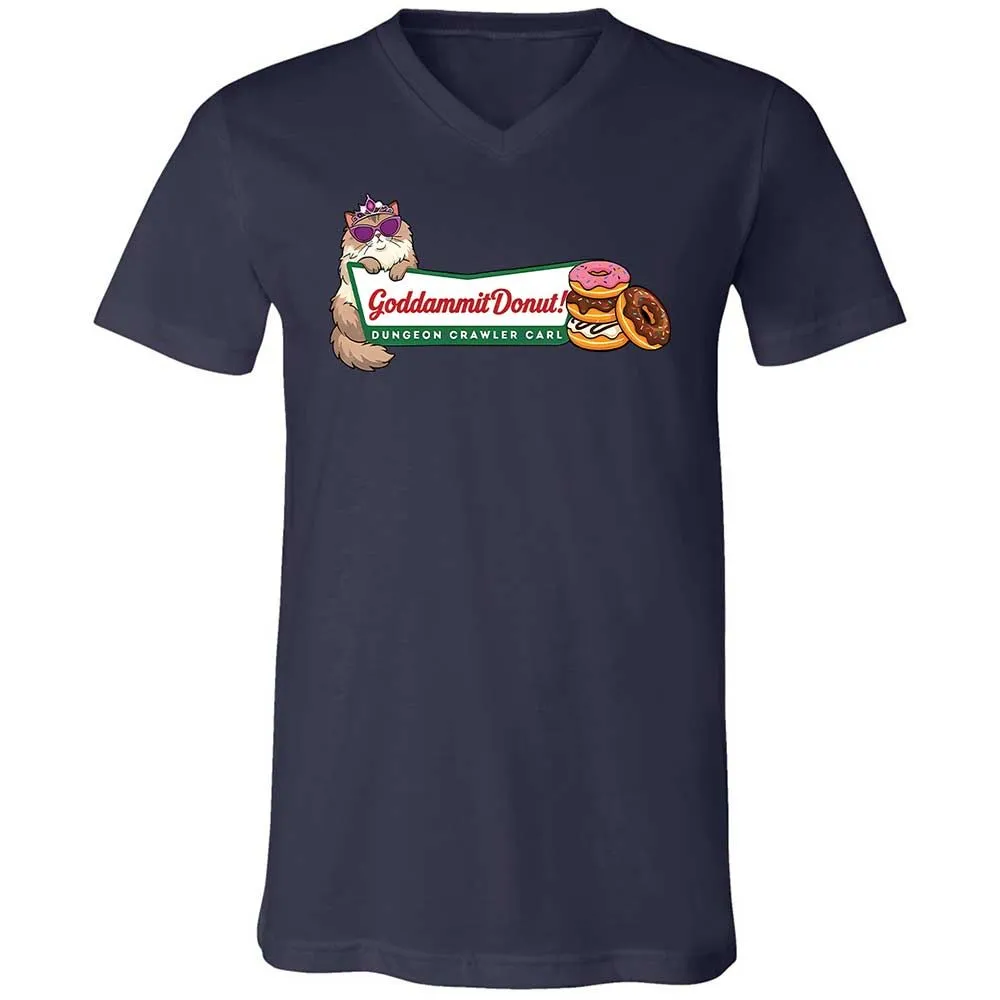 Unisex V-Neck T-Shirt - 1D8E95F4 - Navy - 12