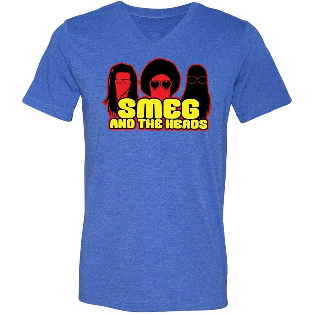 Unisex V-Neck T-Shirt - Y1NNJRTV - Heather True Royal - 4