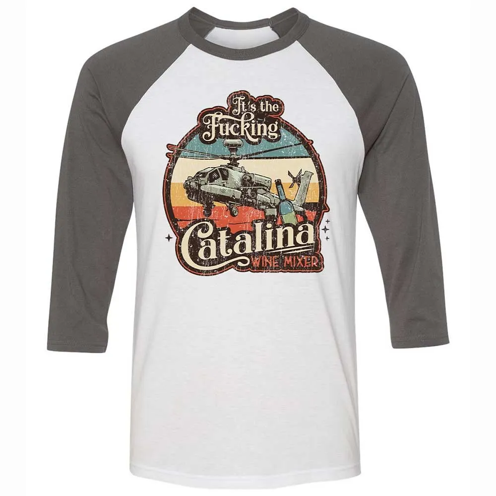 Unisex 3/4 Baseball Tee - TCXV36MW - White/Asphalt - 2