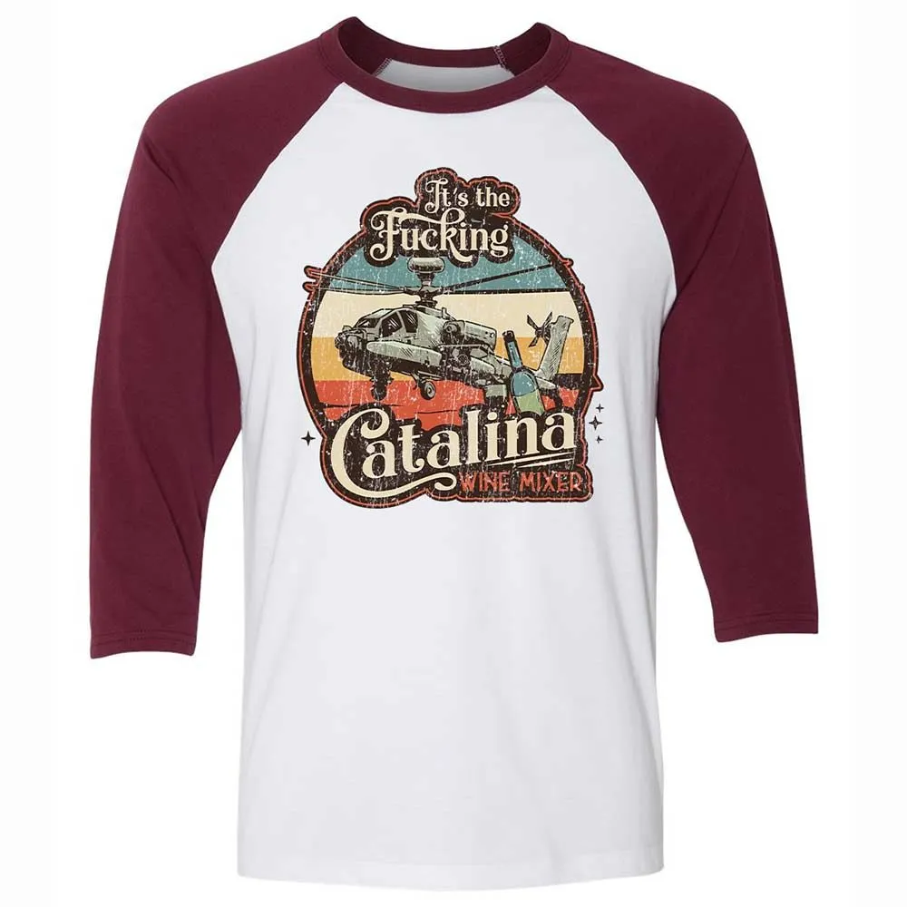 Unisex 3/4 Baseball Tee - TCXV36MW - White/Maroon - 7