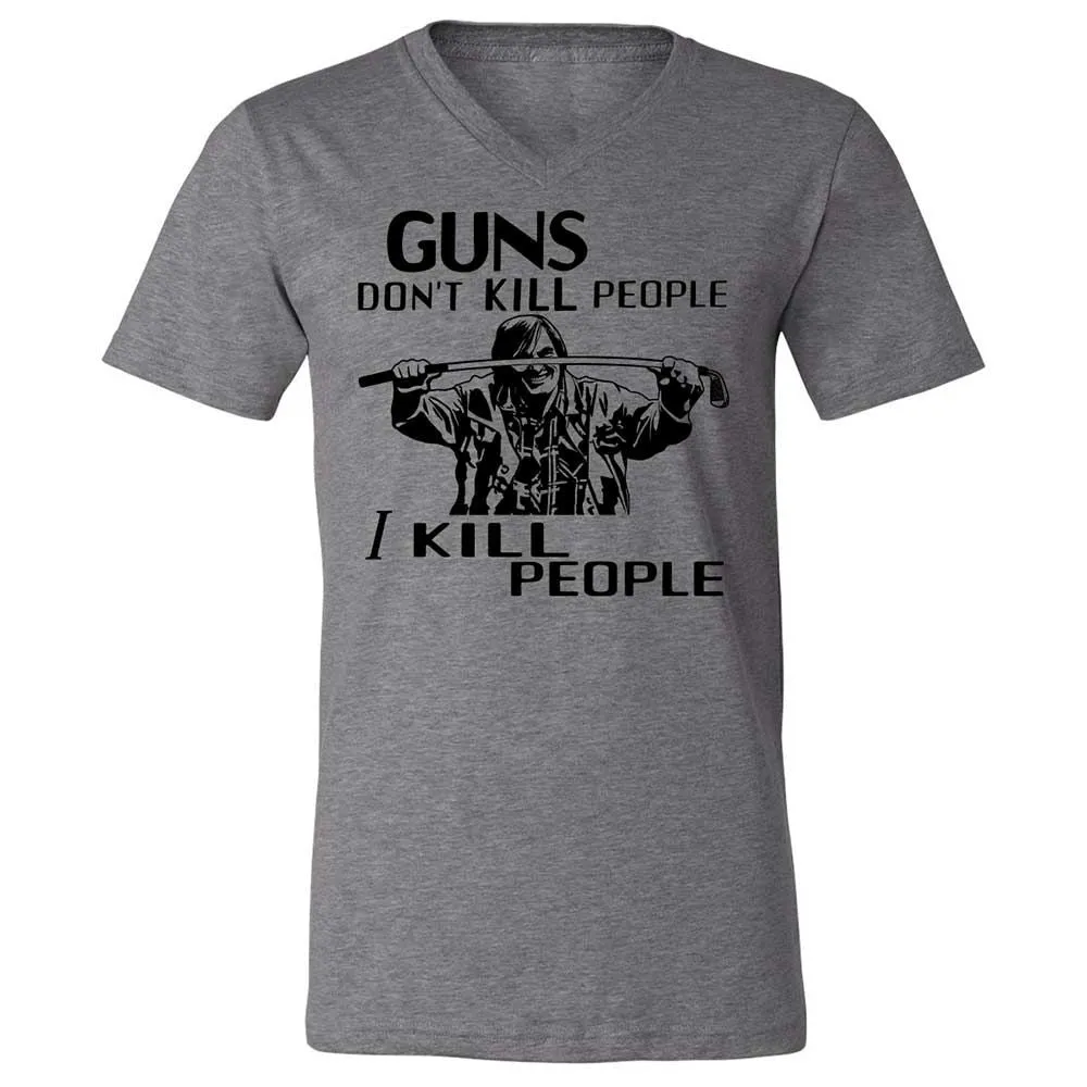 Unisex V-Neck T-Shirt - F37QJMZP - Deep Heather - 9