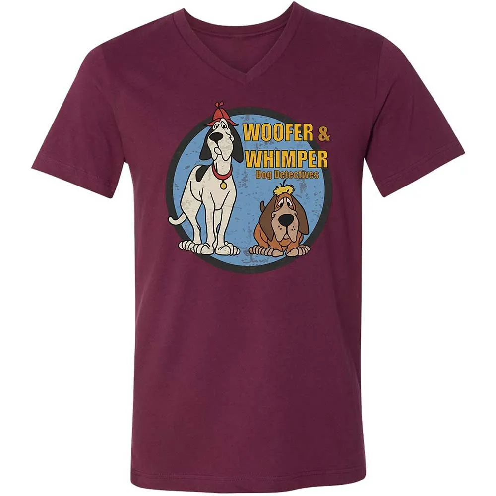 Unisex V-Neck T-Shirt - 46HHCJAX - Maroon - 14