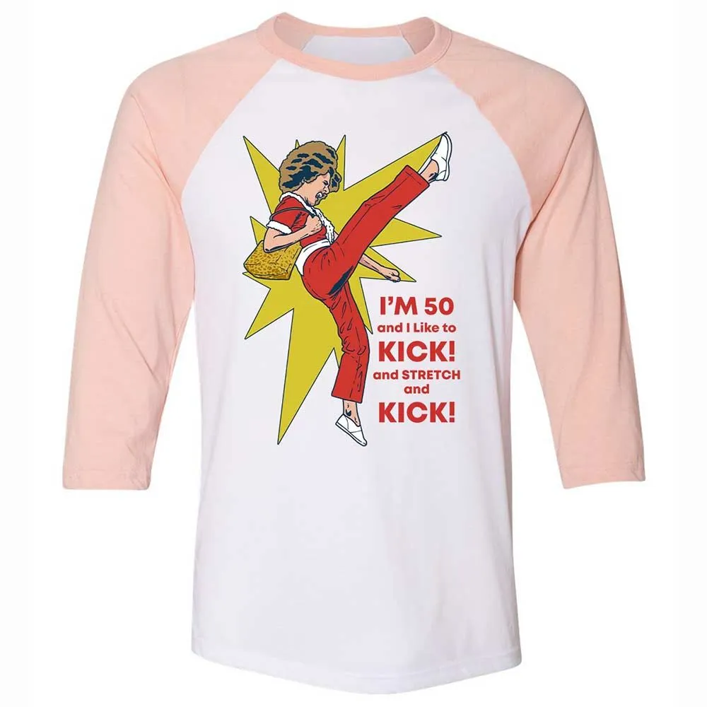Unisex 3/4 Baseball Tee - 2H5CEKH7 - White/Heather Peach - 5