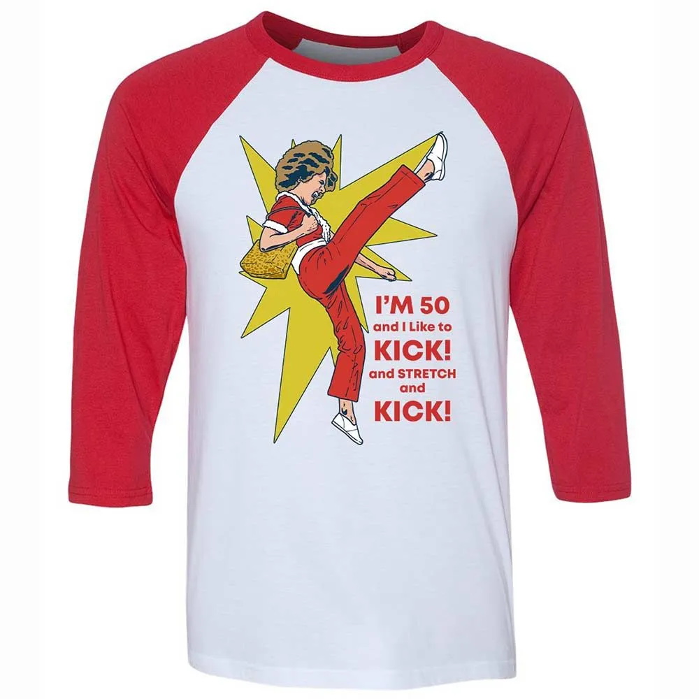 Unisex 3/4 Baseball Tee - 2H5CEKH7 - White/Red - 9