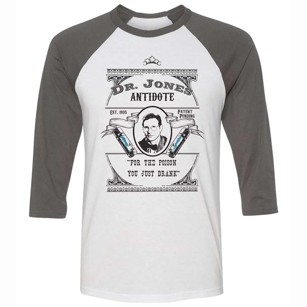 Unisex 3/4 Baseball Tee - 98W2K8HK - White/Asphalt - 2