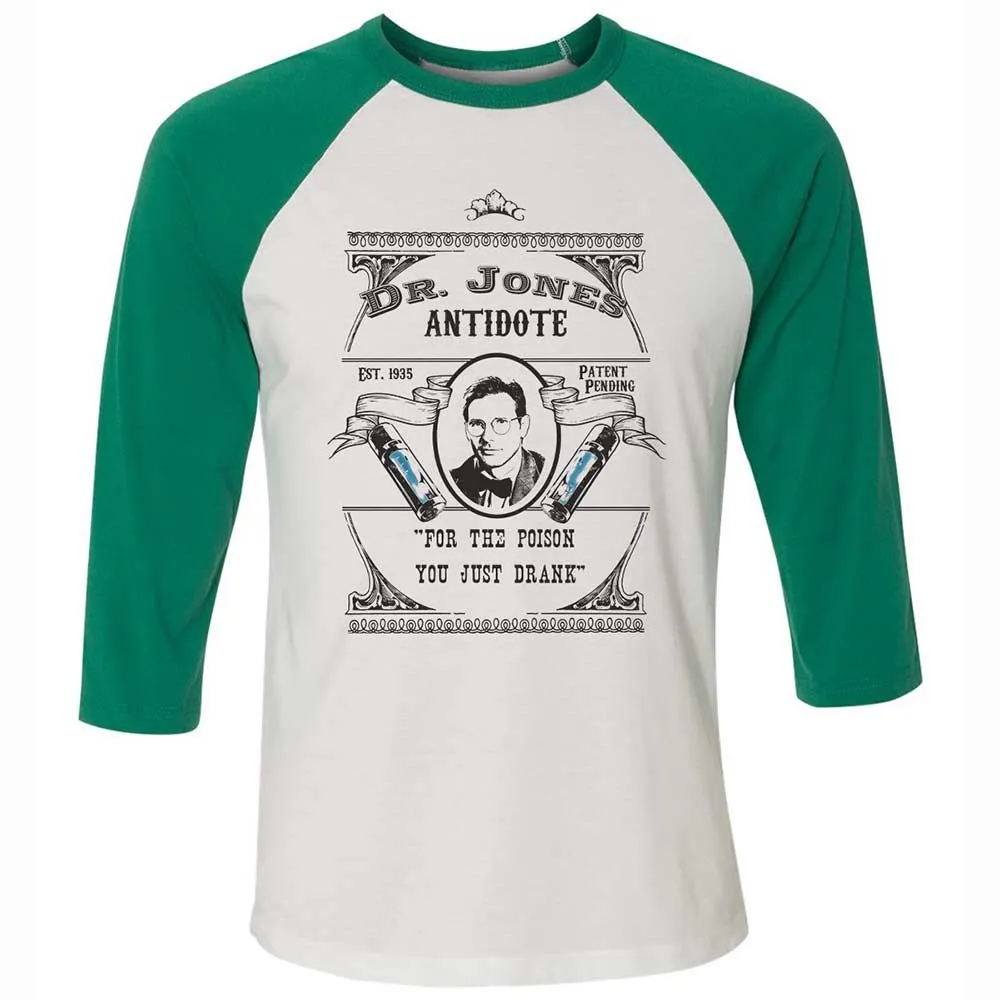 Unisex 3/4 Baseball Tee - 98W2K8HK - White/Kelly - 6
