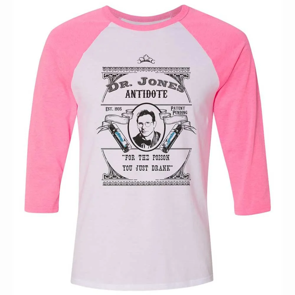 Unisex 3/4 Baseball Tee - 98W2K8HK - White/Neon Pink - 12
