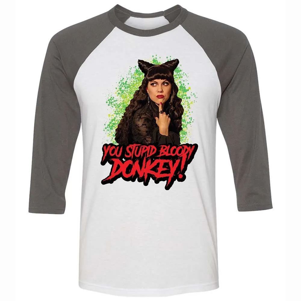 Unisex 3/4 Baseball Tee - LFBCCZUZ - White/Asphalt - 2