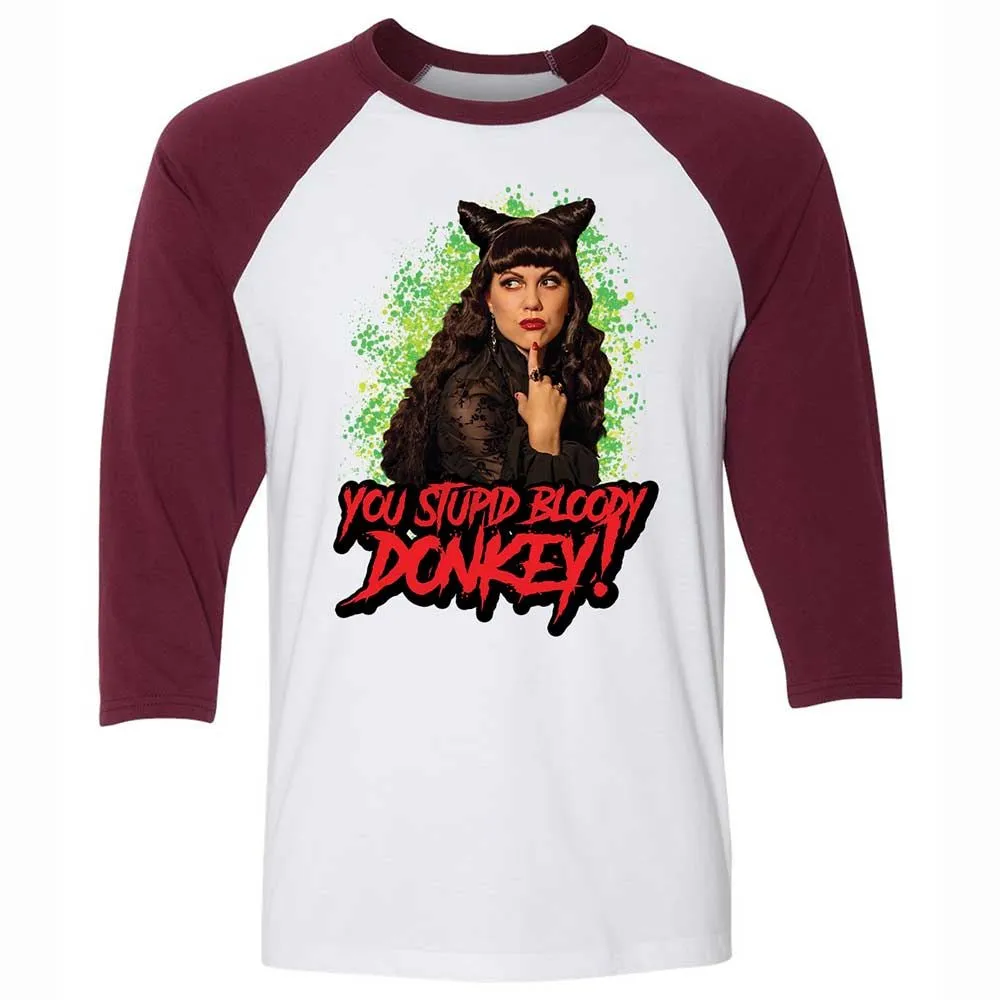 Unisex 3/4 Baseball Tee - LFBCCZUZ - White/Maroon - 7
