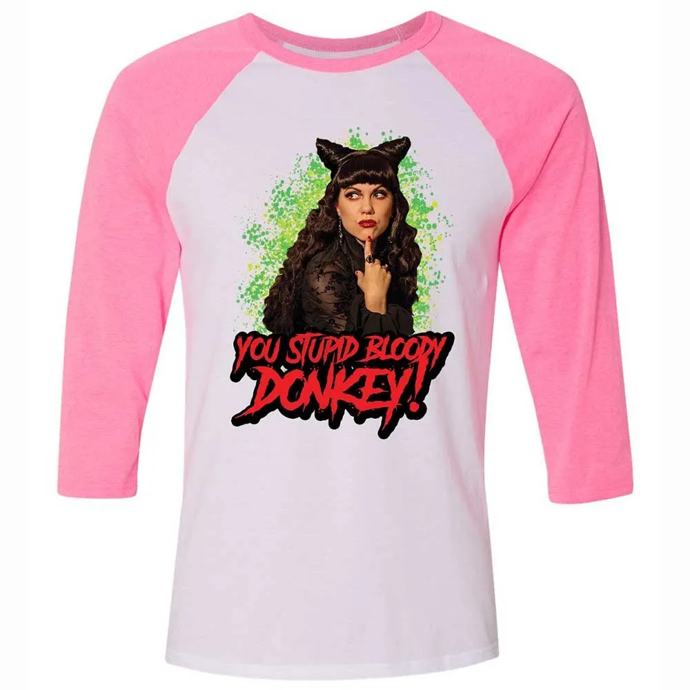Unisex 3/4 Baseball Tee - LFBCCZUZ - White/Neon Pink - 12