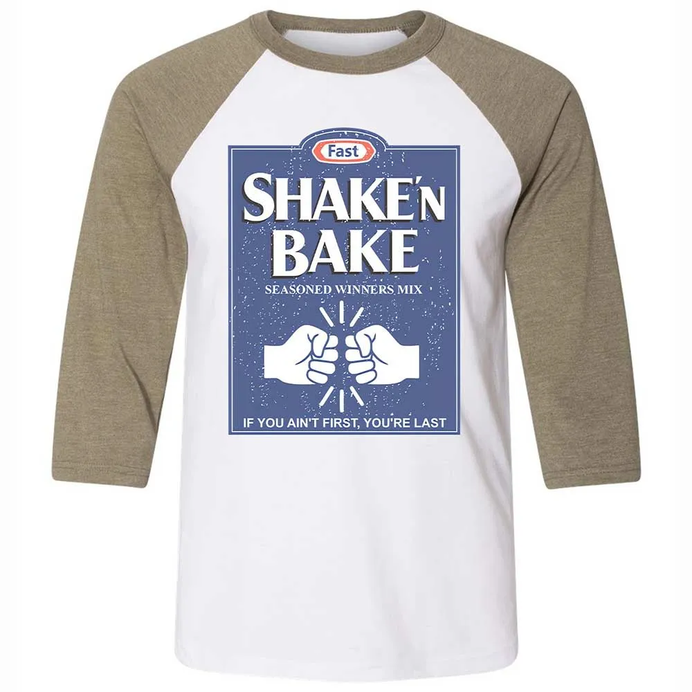 Unisex 3/4 Baseball Tee - AYGZNPYP - White/Heather Olive - 4