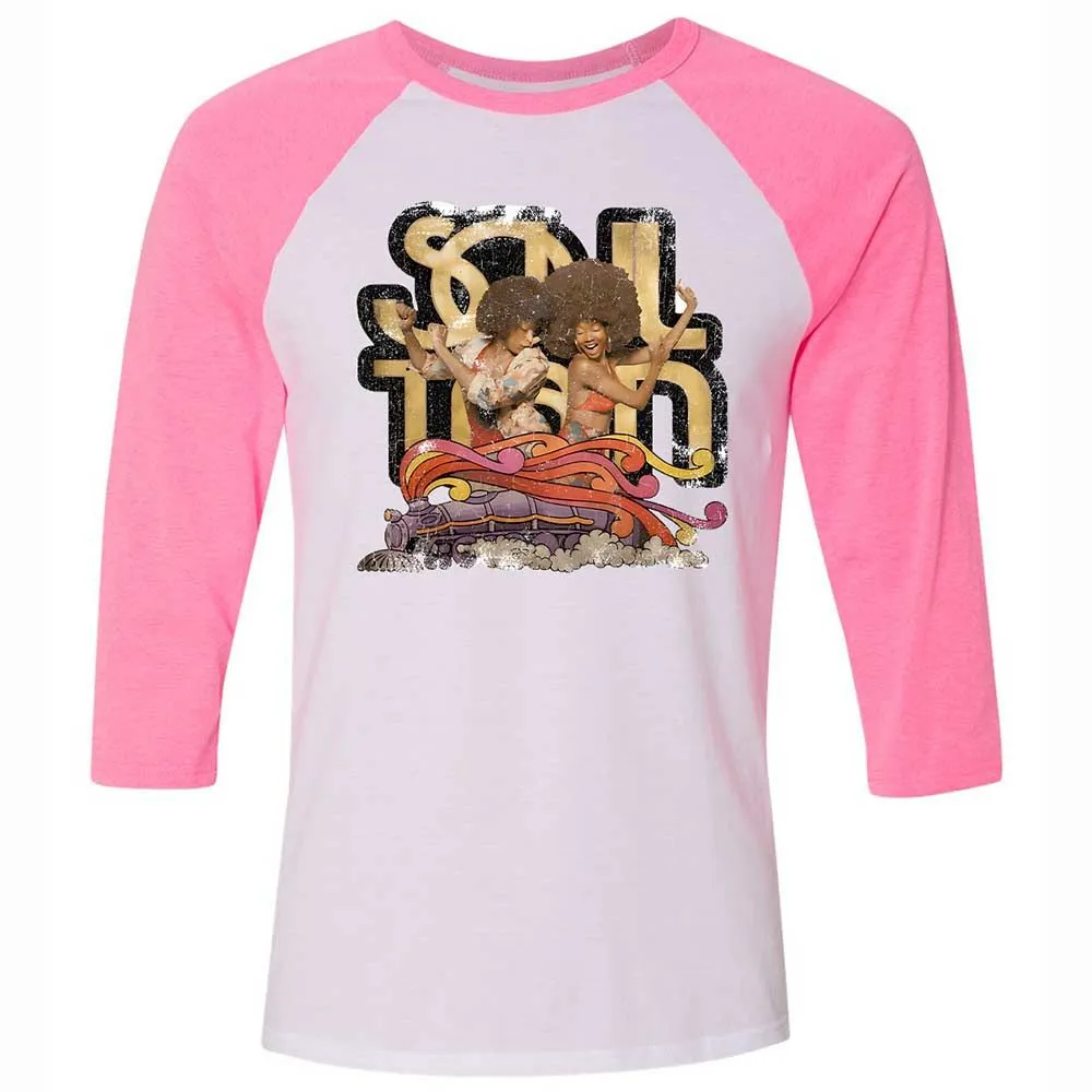 Retro Soul Train Dance Vibes - White/Neon Pink - 12