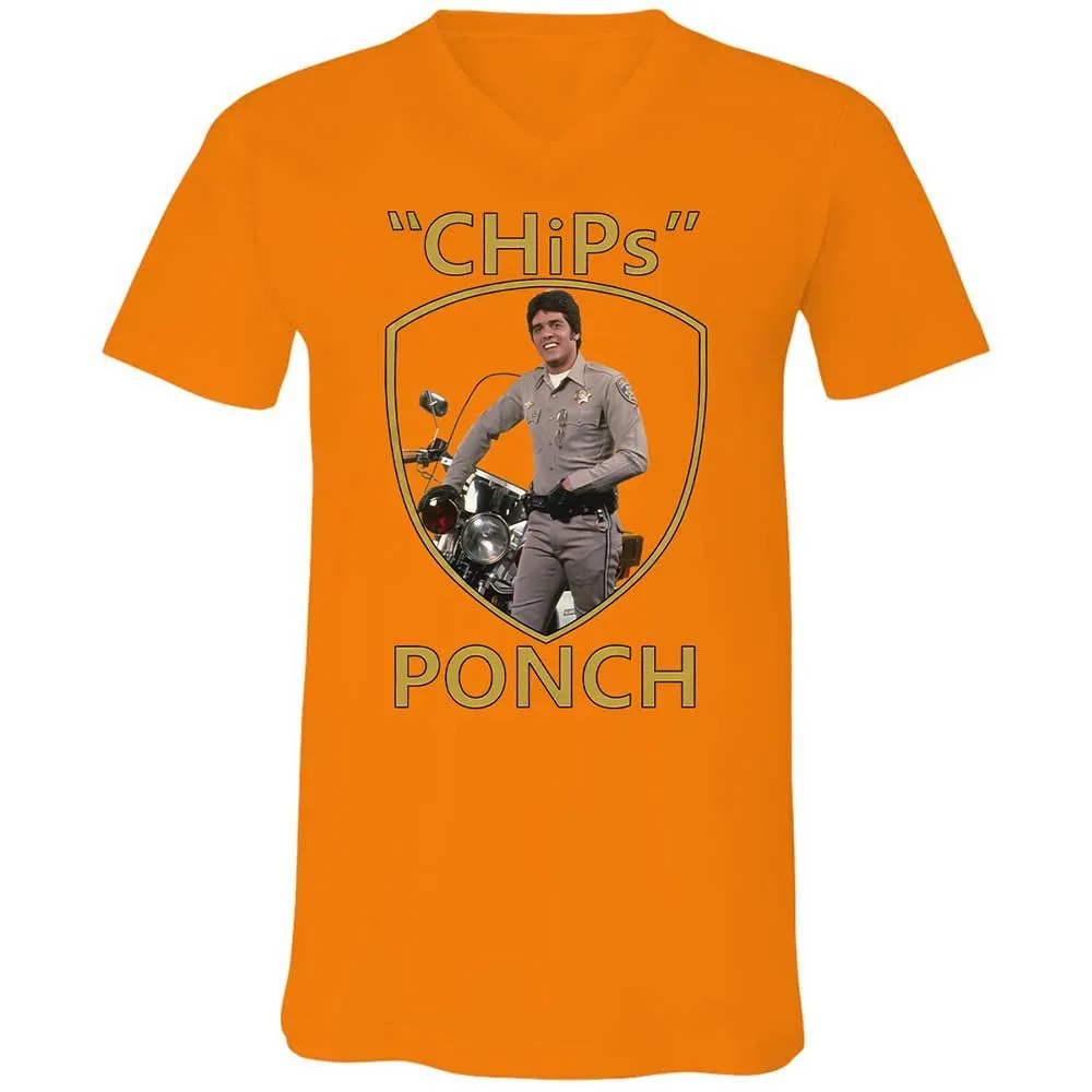 Unisex V-Neck T-Shirt - WMYD9CXL - Orange - 7