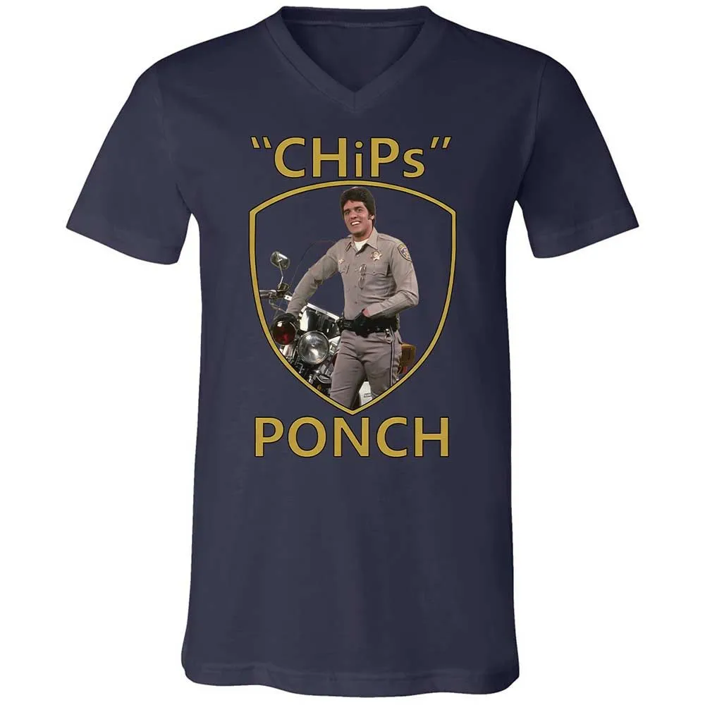 Unisex V-Neck T-Shirt - WMYD9CXL - Navy - 12