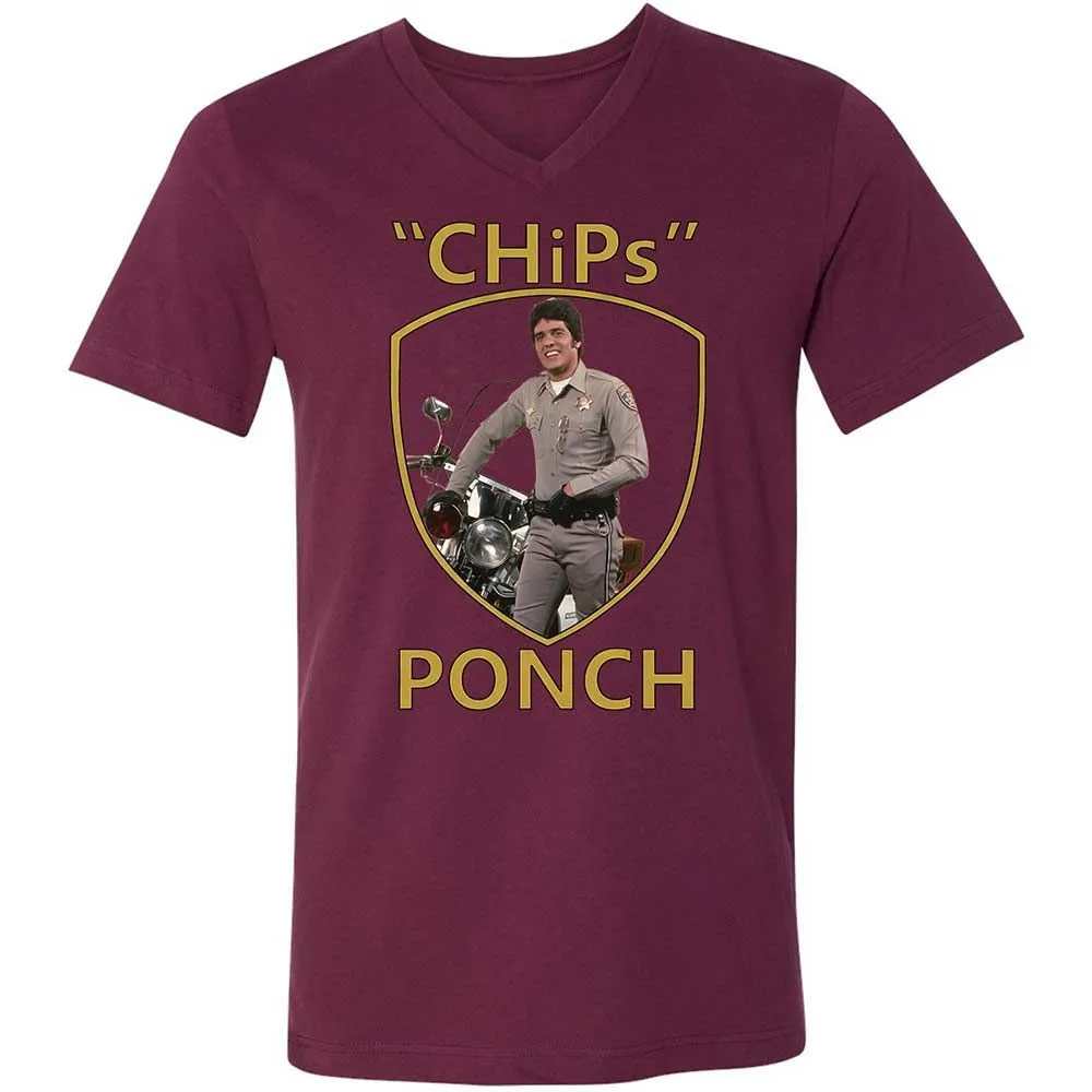 Unisex V-Neck T-Shirt - WMYD9CXL - Maroon - 14