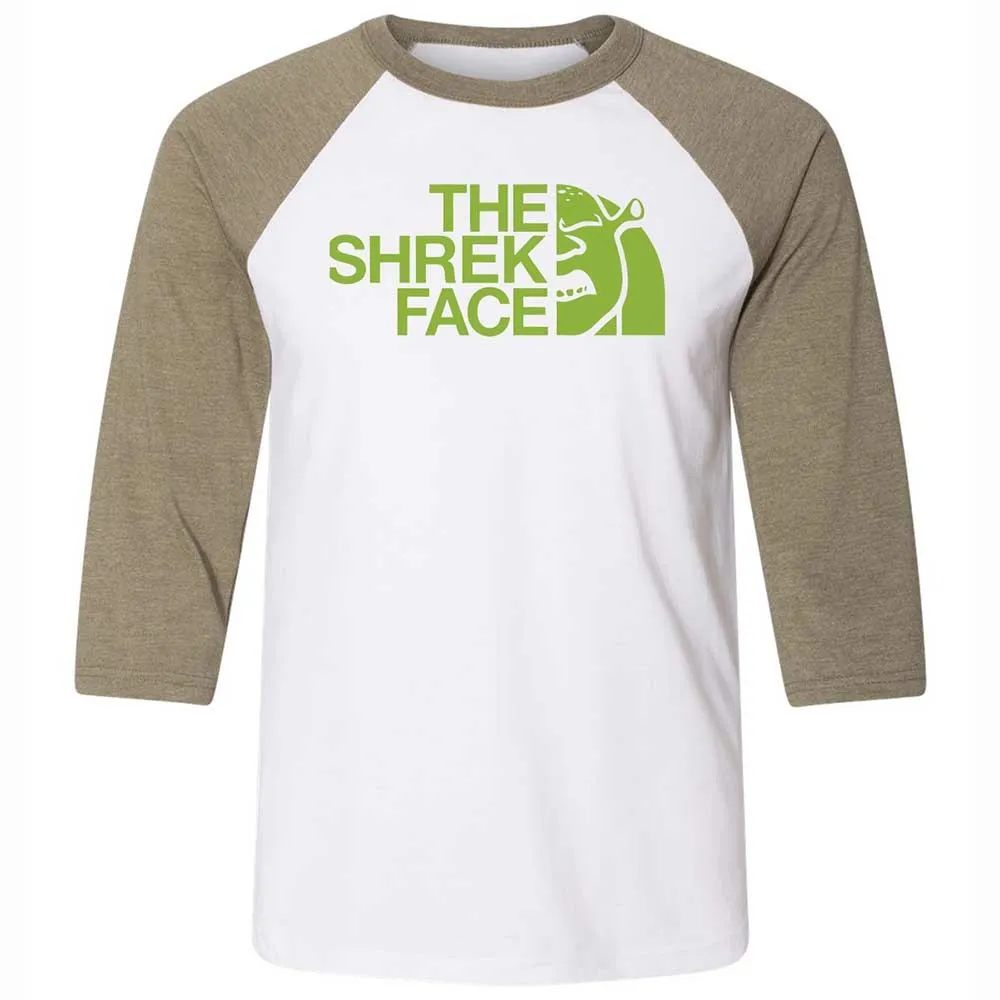 Unisex 3/4 Baseball Tee - ZHD8EP7H - White/Heather Olive - 4