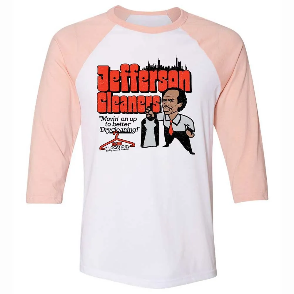 Unisex 3/4 Baseball Tee - 7W57AV6G - White/Heather Peach - 5