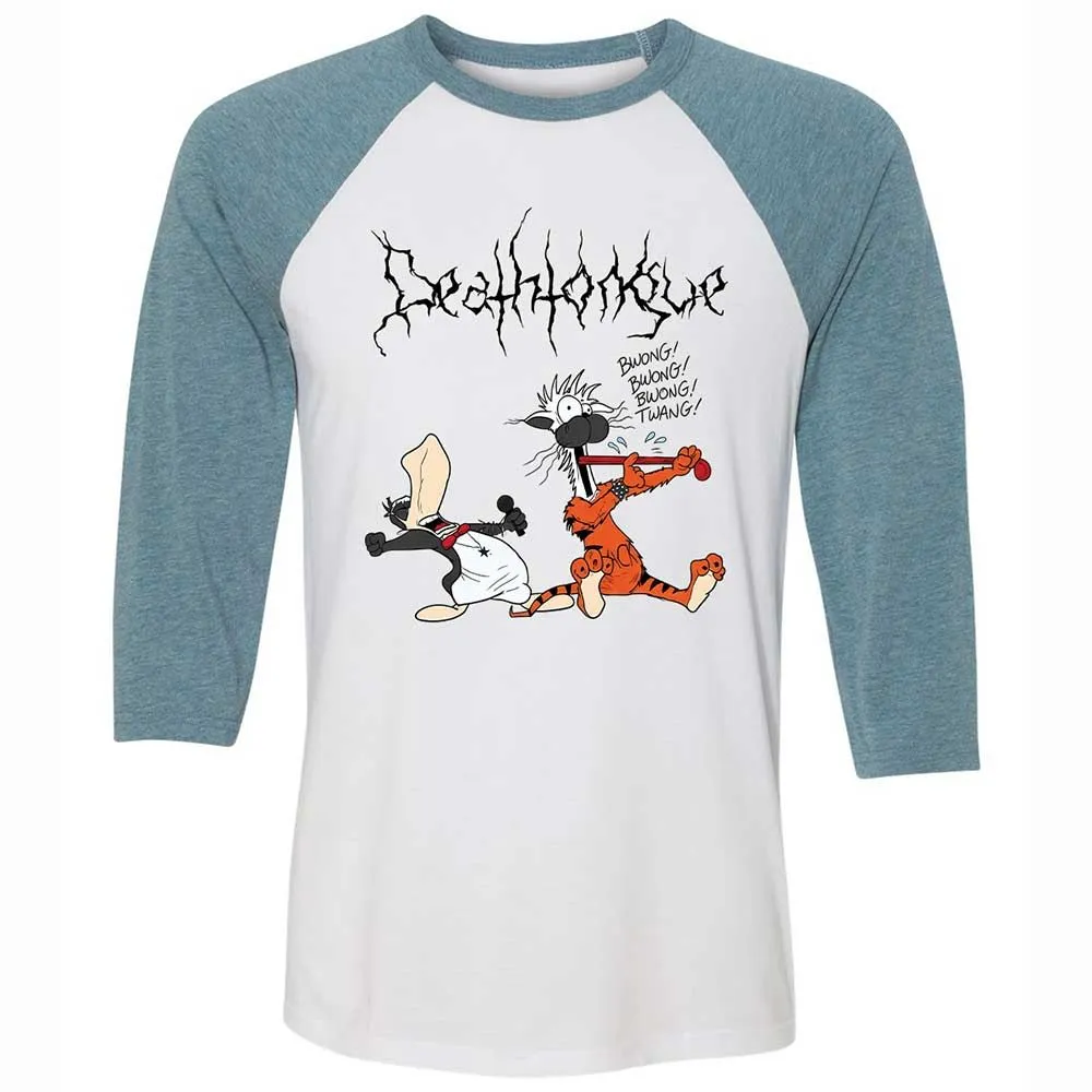 Unisex 3/4 Baseball Tee - 1TZZGJ3P - White/Denim - 3