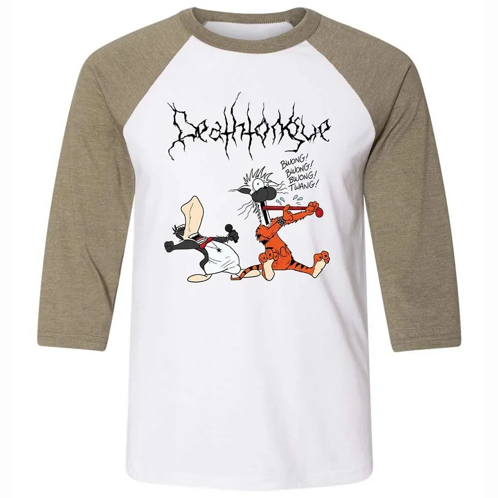 Unisex 3/4 Baseball Tee - 1TZZGJ3P - White/Heather Olive - 4