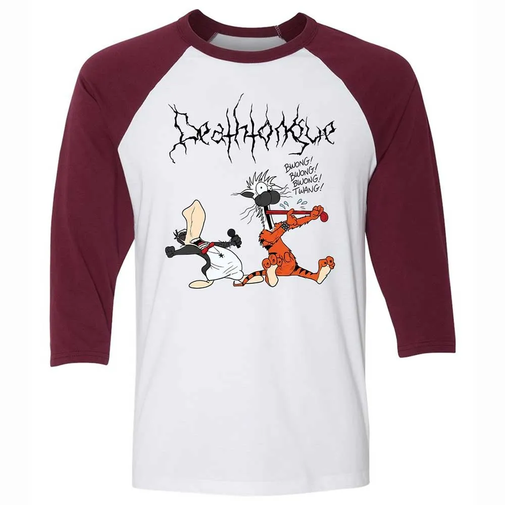 Unisex 3/4 Baseball Tee - 1TZZGJ3P - White/Maroon - 7